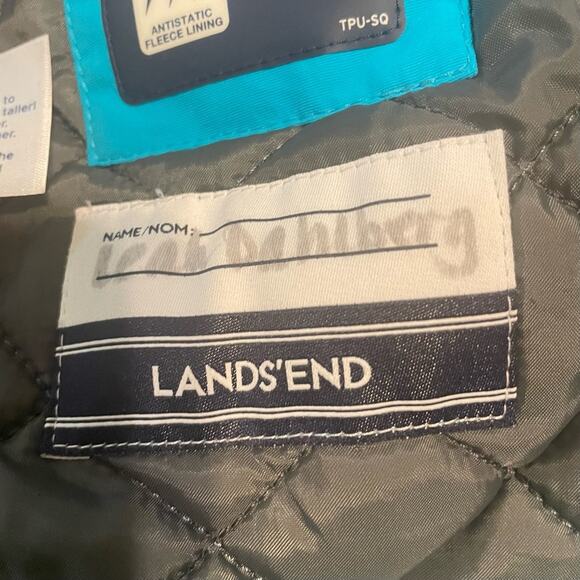 Lands’ End Turquoise Parka Jacket Size Large‎ 14 - Picture 8 of 11